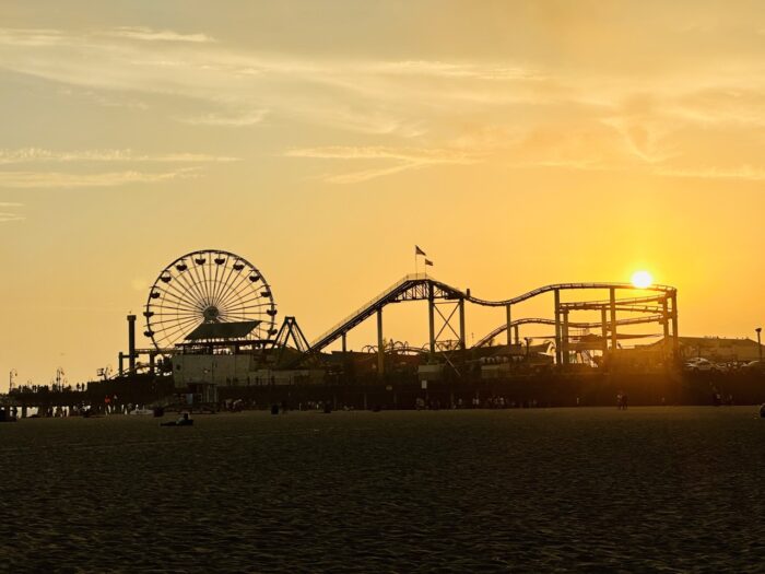 Sunset Stroll at Santa Monica Pier- the End of Route 66